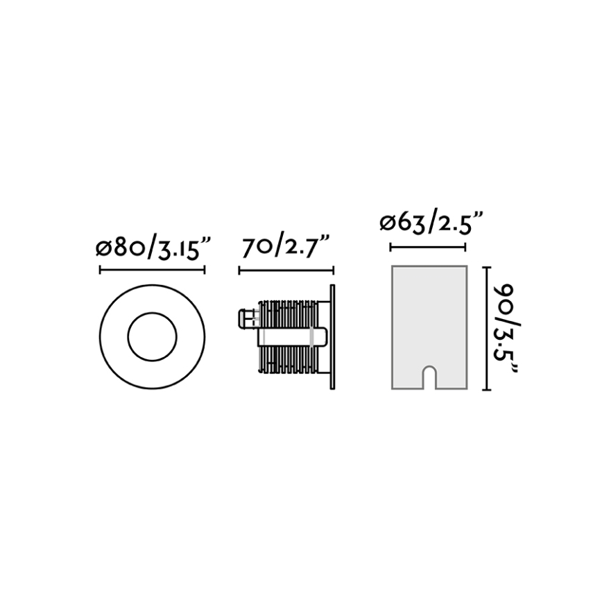 FARO 70728 - Светодиодный уличный тротуарный светильник GRUND LED/7W 350 mA IK08 IP67