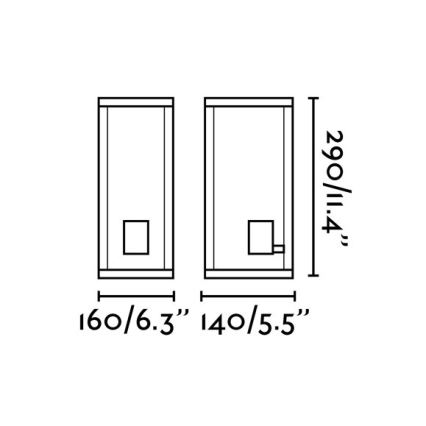 FARO 70773 - Зовнішній настінний світильник NALA 1xE27/15W/230V IP54