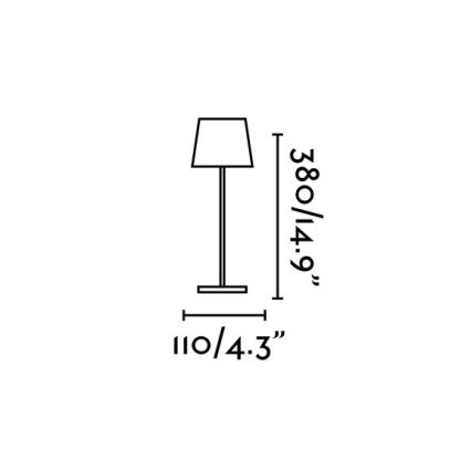 FARO 70776 - Светодиодная уличная сенсорная настольная лампа с регулированием яркости TOC LED/2,2W/230V IP54