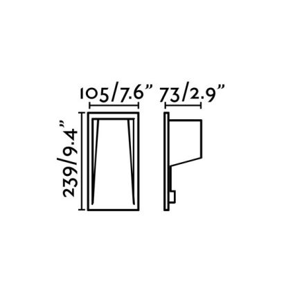 FARO 70833 - Светодиодный уличный встроенный светильник SOUN-2 LED/5W/230V IP65