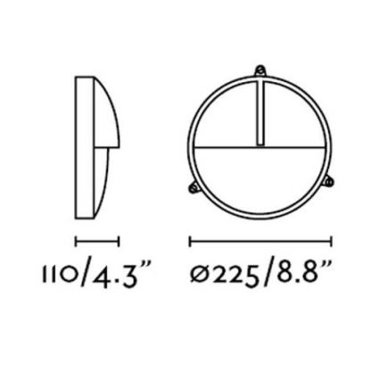 FARO 70996 - Вуличний настінний світильник TIMON 1xE27/60W/230V IP44