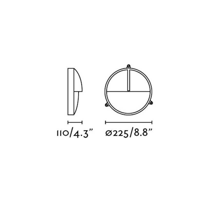 FARO 70996 - Вуличний настінний світильник TIMON 1xE27/60W/230V IP44