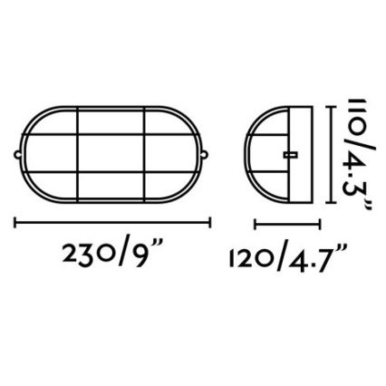 FARO 70998 - Зовнішній настінний світильник CABO 1xE27/60W/230V IP65