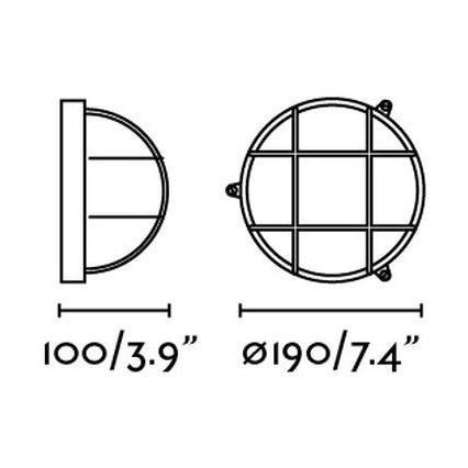 FARO 70999 - Уличный настенный светильник NORAY 1xE27/60W/230V IP65