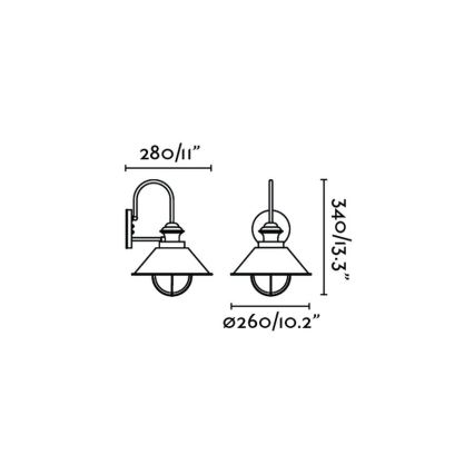 FARO 71128 - Уличный настенный светильник NAUTICA 1xE27/11W/230V