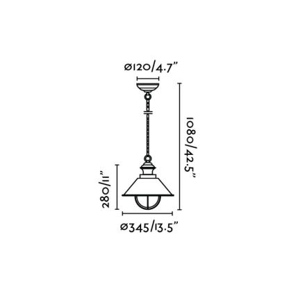 FARO 71139 - Уличный подвесной светильник NAUTICA 1xE27/11W/230V