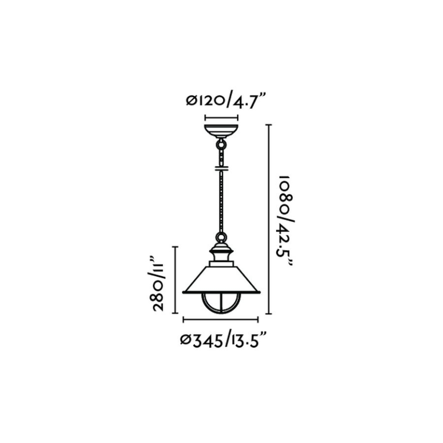 FARO 71139 - Уличный подвесной светильник NAUTICA 1xE27/11W/230V