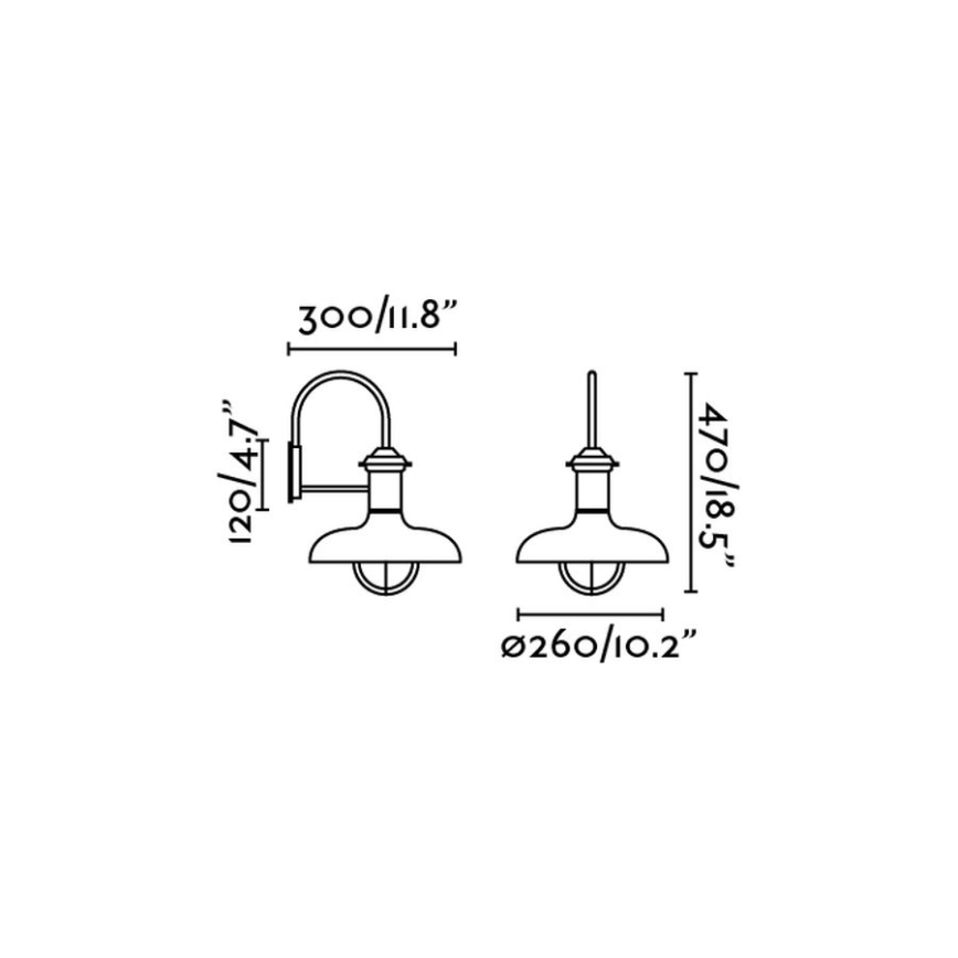 FARO 71140 - Зовнішній настінний світильник ESTORIL 1xE27/60W/230V