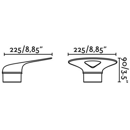 FARO 71223 - Вуличний світлодіодний настінний світильник LOTUS LED/18W/230V IP65
