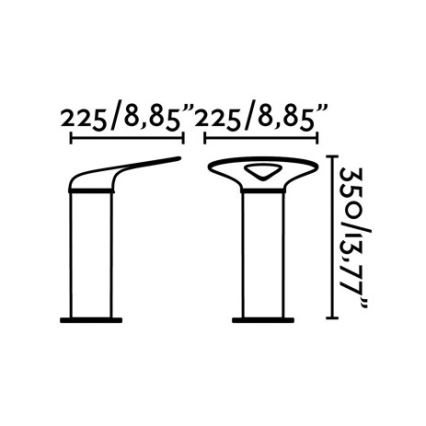 FARO 71224 - Вулична світлодіодна лампа LOTUS LED/18W/230V IP65