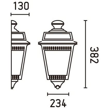 FARO 71424 - Зовнішній настінний світильник ARGOT 1xE27/100W/230V IP44