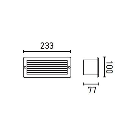 FARO 71480 - Уличный настенный светильник ESCA 1xE27/40W/100-240V IP44