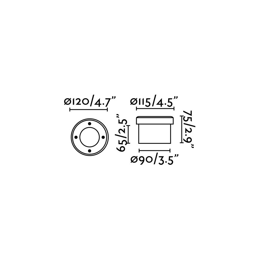 FARO 71495 - Вуличний світлодіодний ґрунтовий світильник LIO 1xGX53/6W/230V IK08 IP67
