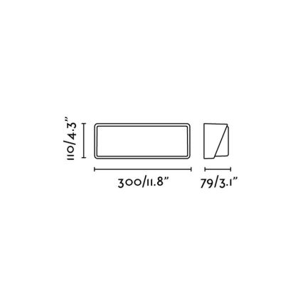 FARO 71537 - Уличный светодиодный настенный светильник HALF 1xLED/20W/230V IP65