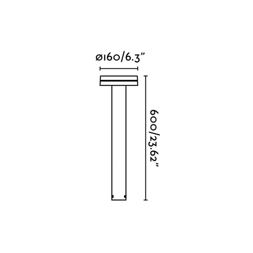 FARO 71948 - Вулична світлодіодна лампа ESPOT LED/9W/230V 2200/2700/3200/4000K IK07 IP65 60 см антрацит