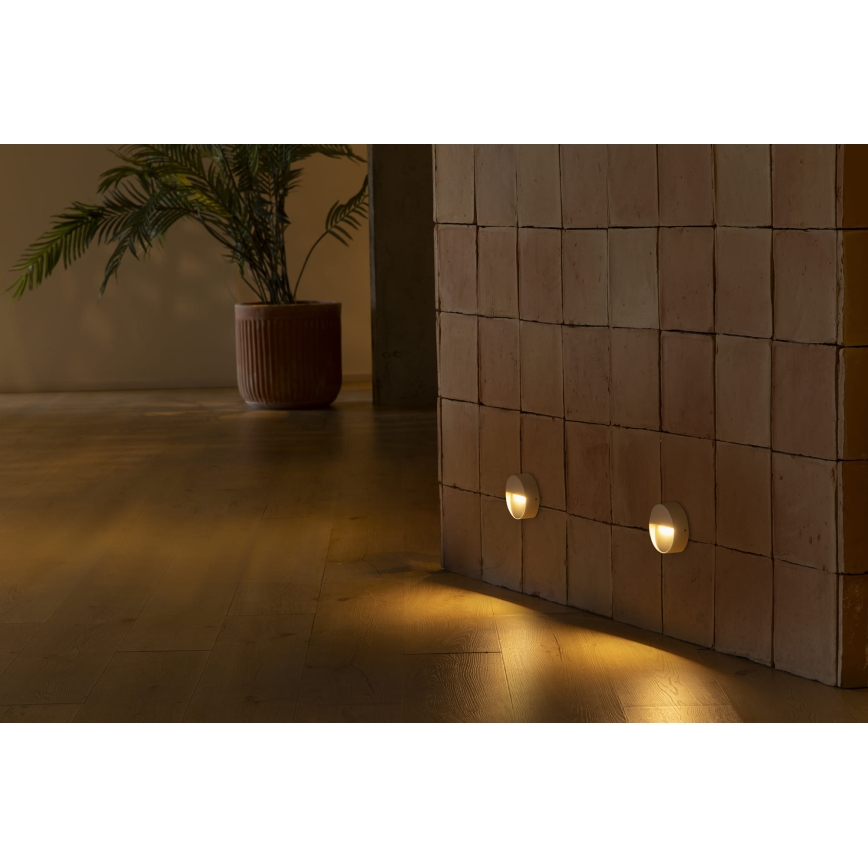 FARO 71961 - LED-лестничный светильник DUNE LED/3W/230V 2200/2700/3200/4000K IP65 белый круглый