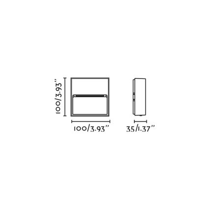 FARO 71964 - LED сходовий світильник DUNE LED/3W/230V 2200/2700/3200/4000K IP65 білий квадрат