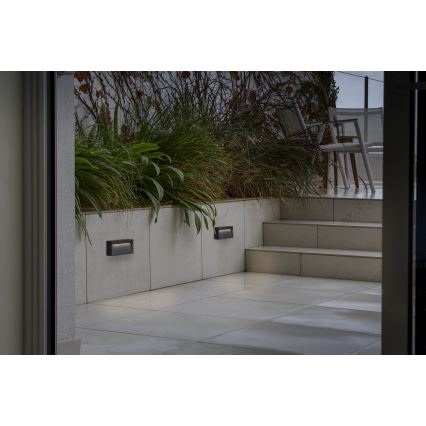 FARO 71966 - LED‑світильник для сходів DUNE LED/6W/230V 2200/2700/3200/4000K IP65 антрацит прямокутний