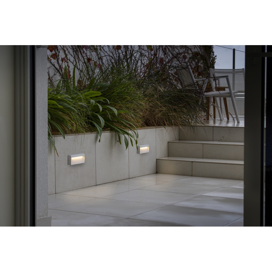 FARO 71967 - сходовий LED-світильник DUNE LED/6W/230V 2200/2700/3200/4000K IP65 білий прямокутний