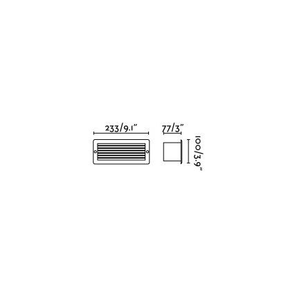 FARO 72095 - Світлодіодний вбудований зовнішній світильник STRIPE-1 LED/5W/230V IP54