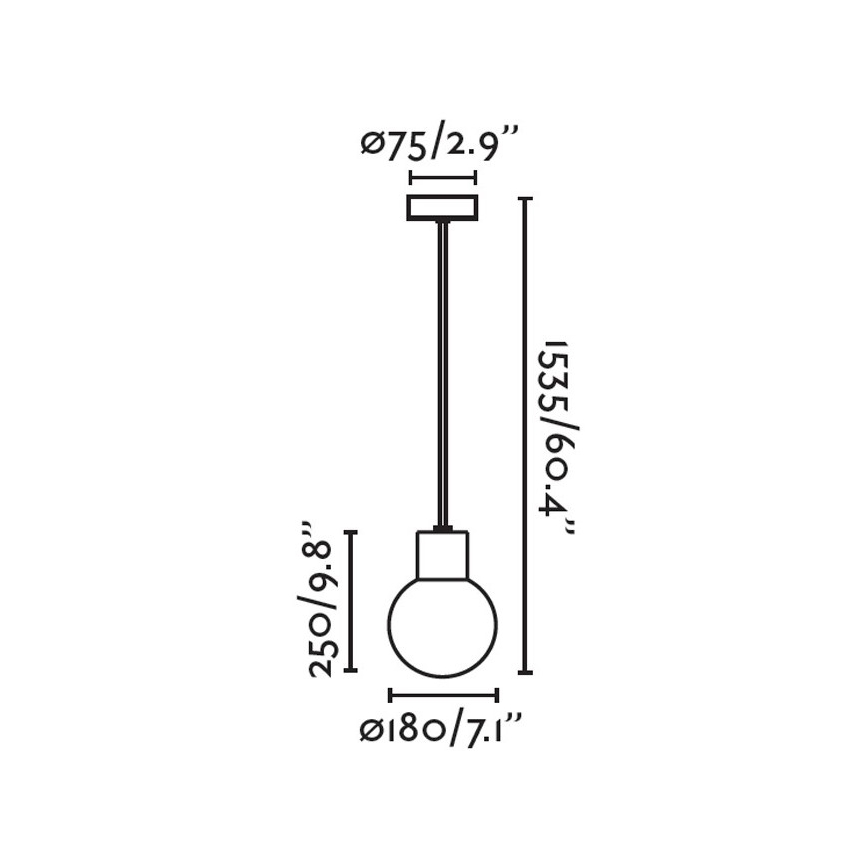 FARO 74427C-01 - Вулична підвісна люстра MOON 1xE27/15W/230V IP44
