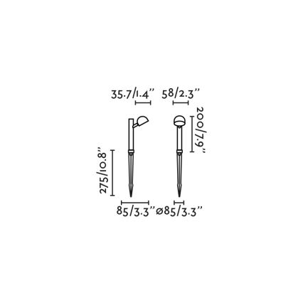 FARO 75570 - Светодиодная уличная лампа BROT LED/7W/230V 20 см IP65