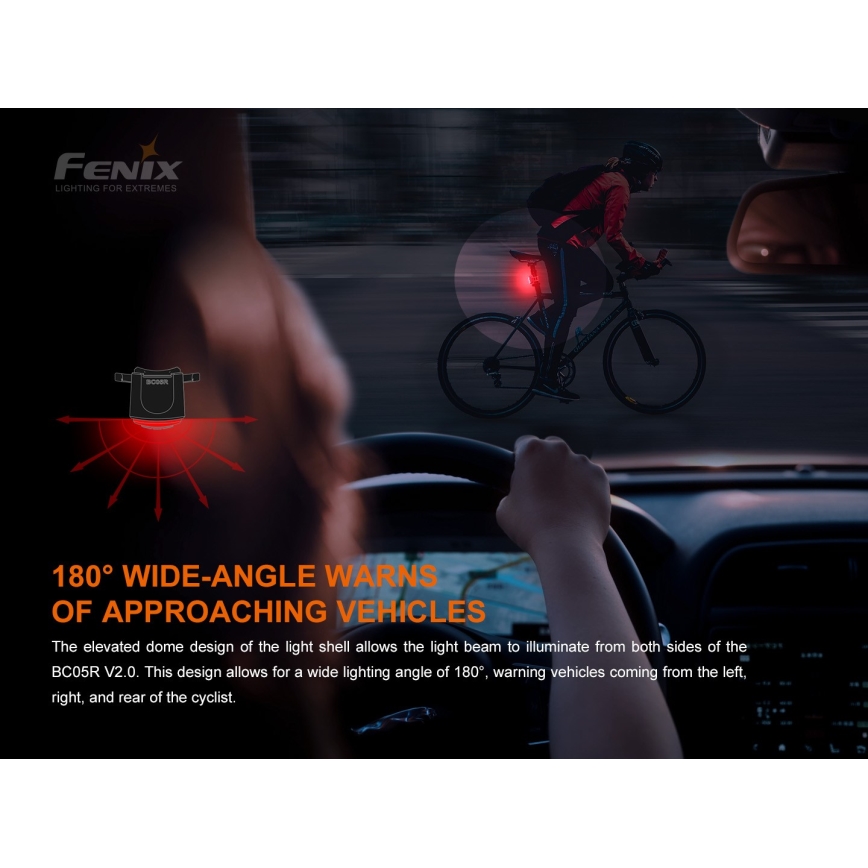 Fenix BC05RV20 - Акумуляторний LED велоліхтар LED/USB IP66