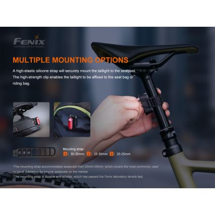 Fenix BC05RV20 - Акумуляторний LED велоліхтар LED/USB IP66