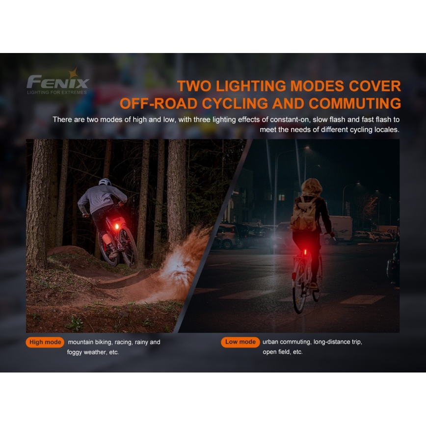 Fenix BC05RV20 - Акумуляторний LED велоліхтар LED/USB IP66