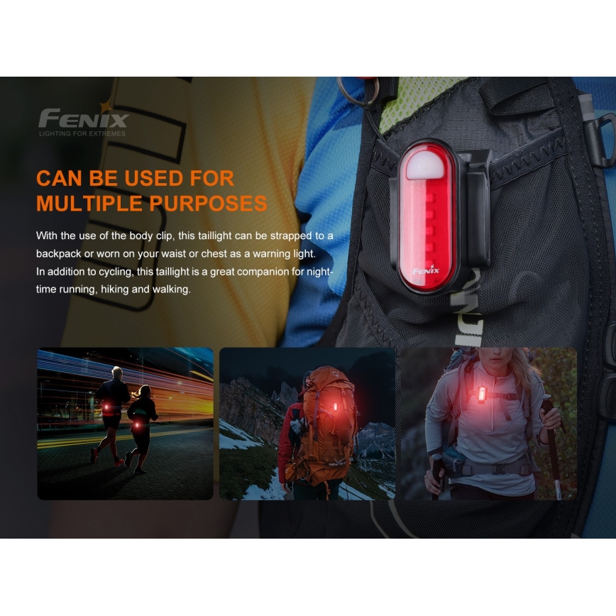 Fenix BC05RV20 - Акумуляторний LED велоліхтар LED/USB IP66
