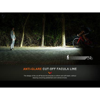 Fenix BC15R - LED Акумуляторний велосипедний ліхтар з регулюванням яскравості LED/USB IP66 400 лм 31,5 год. 2600 mAh