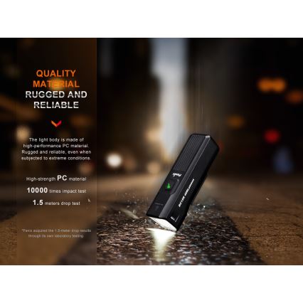 Fenix BC15R - LED Акумуляторний велосипедний ліхтар з регулюванням яскравості LED/USB IP66 400 лм 31,5 год. 2600 mAh