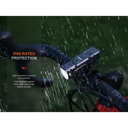Fenix BC15R - LED Акумуляторний велосипедний ліхтар з регулюванням яскравості LED/USB IP66 400 лм 31,5 год. 2600 mAh