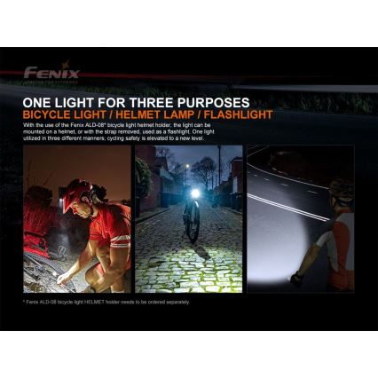 Fenix BC21RV30 - Светодиодная аккумуляторная велофара LED/USB IP68 1200 лм 33 ч