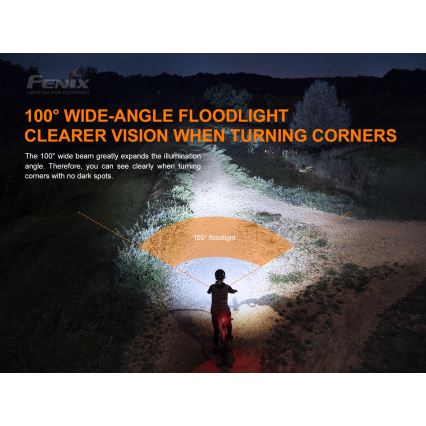 Fenix BC26R - Светодиодная аккумуляторная велосипедная фара LED/USB IP68 1600 лм 65 ч