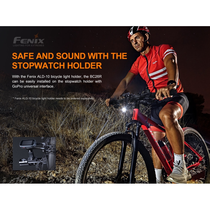 Fenix BC26R - Светодиодная аккумуляторная велосипедная фара LED/USB IP68 1600 лм 65 ч