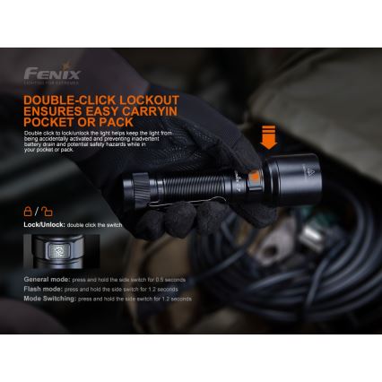 Fenix C7 - акумуляторний ліхтар з регульованою яскравістю LED/1x21700 IP68 3000 lm 68 h