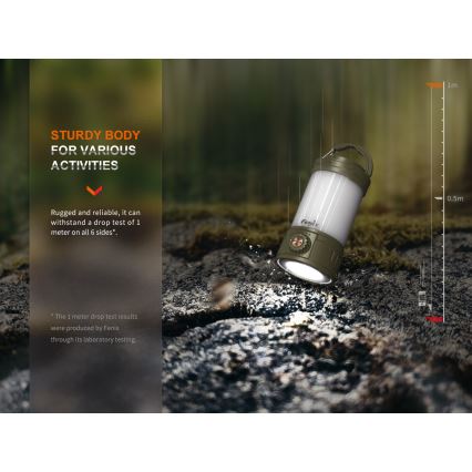 Fenix CL26RPROCAM - LED Портативна акумуляторна лампа з регулюванням яскравості LED/USB IP66 650 лм 408 год. 5000 mAh сірий