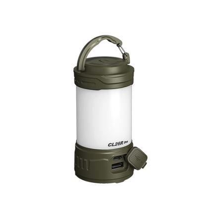 Fenix CL26RPROOLI - LED Портативна акумуляторна лампа з регулюванням яскравості LED/USB IP66 650 лм 408 год. 5000 mAh зелений