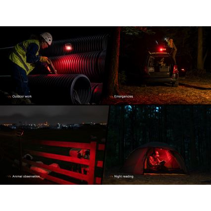 Fenix CL27RGRE - Светодиодный аккумуляторный светильник с регулированием яркости LED/USB IP66 1600 блестящий 285 ч 5000 mAh