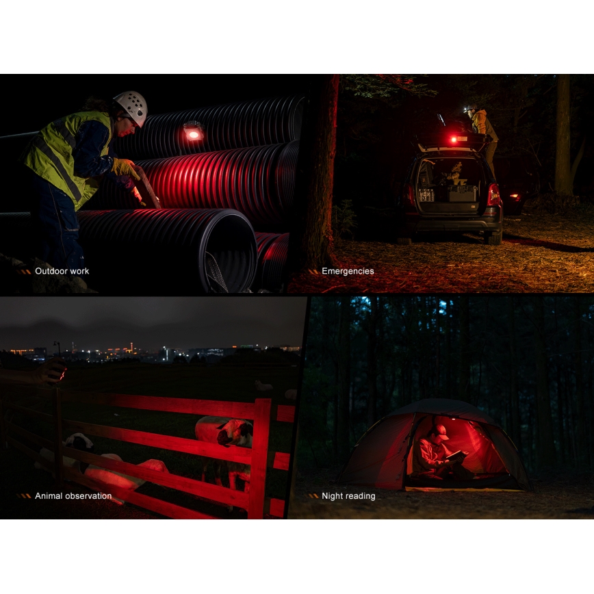 Fenix CL27RGRE - Светодиодный аккумуляторный светильник с регулированием яркости LED/USB IP66 1600 блестящий 285 ч 5000 mAh