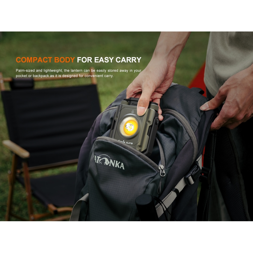 Fenix CL27RGRE - Светодиодный аккумуляторный светильник с регулированием яркости LED/USB IP66 1600 блестящий 285 ч 5000 mAh