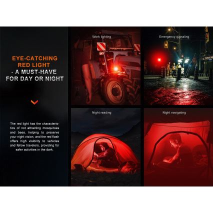 Fenix CL28R - LED Акумуляторний прожектор з регулюванням яскравості з універсальною мобільною батареєю LED/USB IP66 2000 лм 360 год. 10000 mAh
