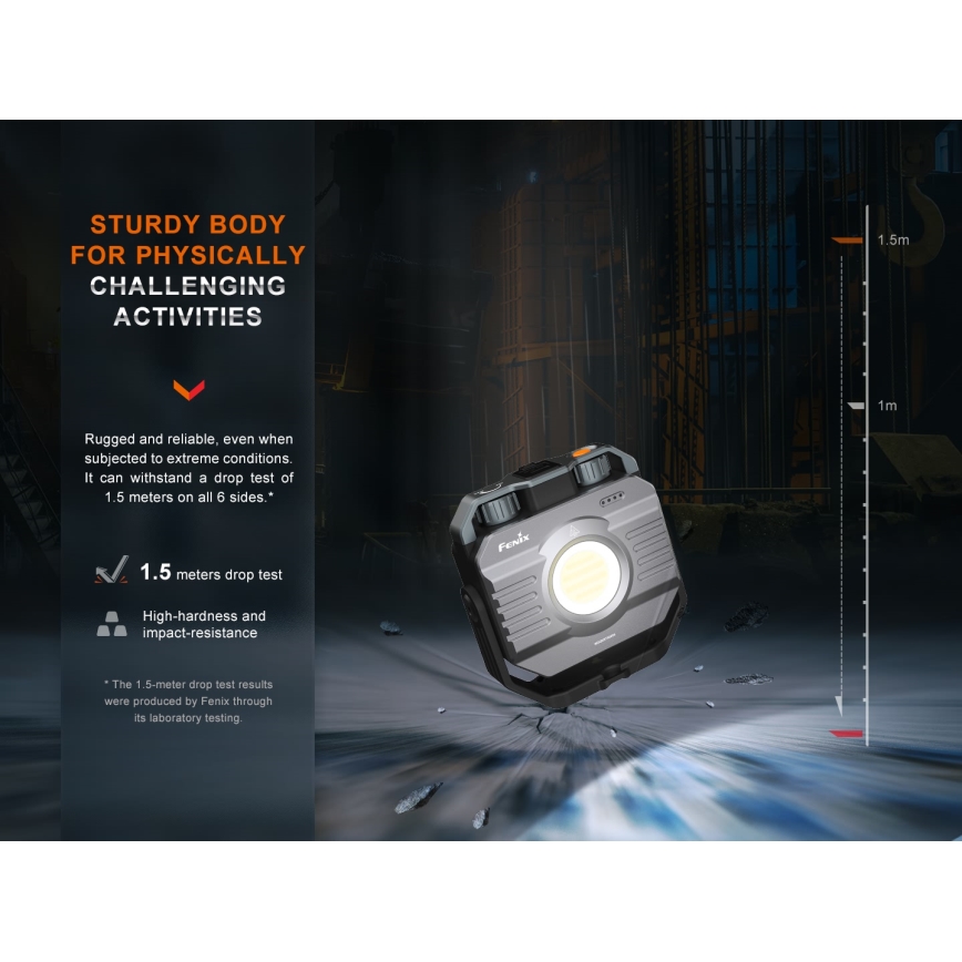 Fenix CL28R - LED Акумуляторний прожектор з регулюванням яскравості з універсальною мобільною батареєю LED/USB IP66 2000 лм 360 год. 10000 mAh