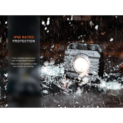 Fenix CL28R - Светодиодный аккумуляторный прожектор с регулированием яркости и повербанком LED/USB IP66 2000 лм 360 ч 10000 mAh