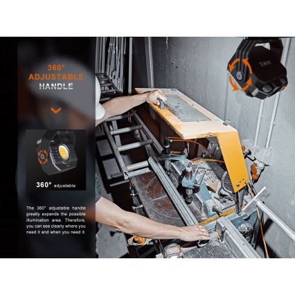 Fenix CL28R - Светодиодный аккумуляторный прожектор с регулированием яркости и повербанком LED/USB IP66 2000 лм 360 ч 10000 mAh