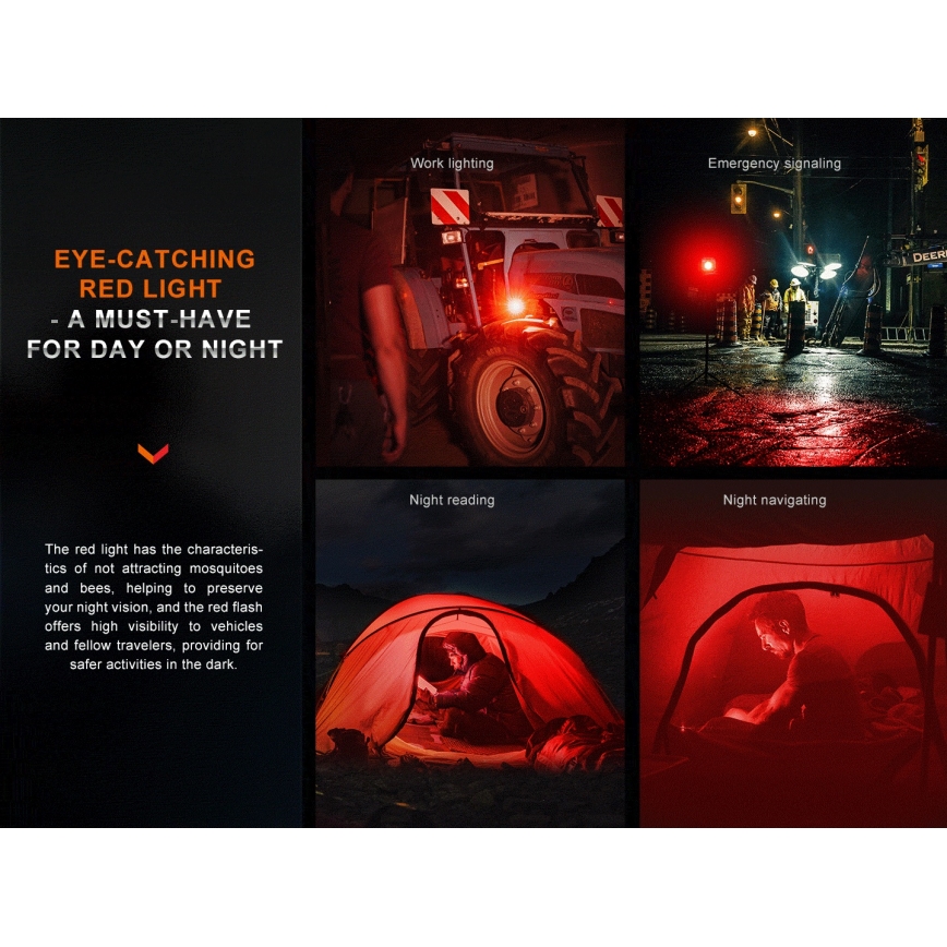 Fenix CL28R - Светодиодный аккумуляторный прожектор с регулированием яркости и повербанком LED/USB IP66 2000 лм 360 ч 10000 mAh