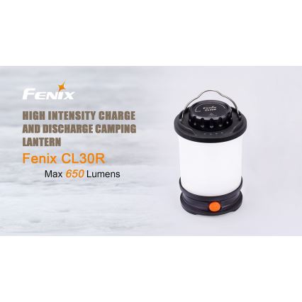 Fenix CL30R - Світлодіодна портативна акумуляторна лампа LED/USB/6xCR123A IPX7 650 лм 300 год. 2600 mAh