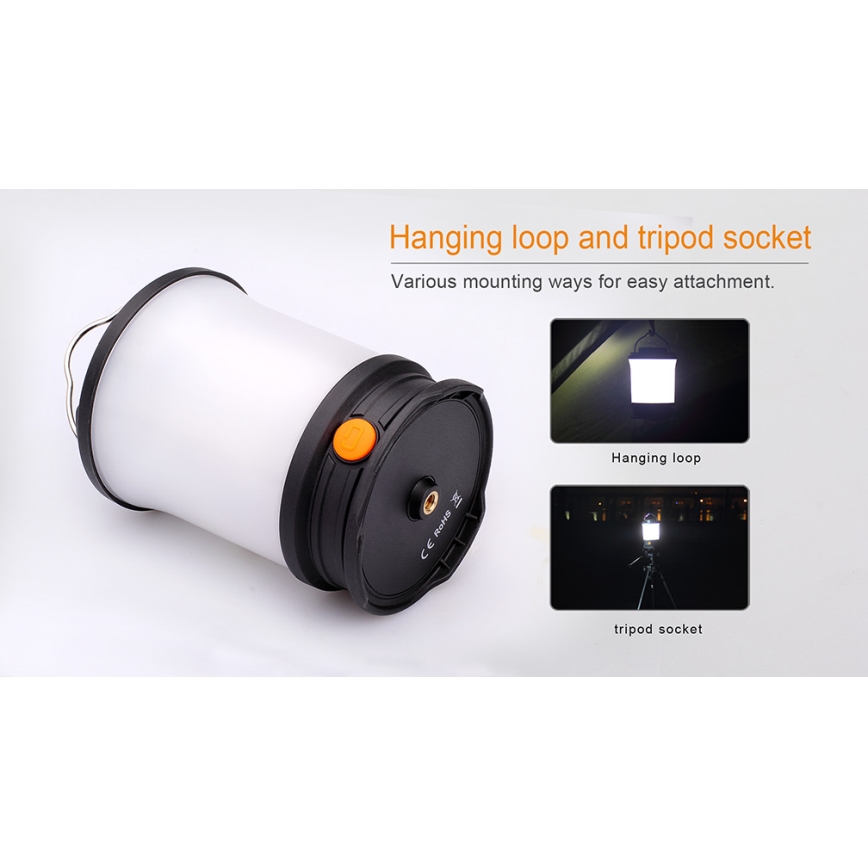 Fenix CL30R - Світлодіодна портативна акумуляторна лампа LED/USB/6xCR123A IPX7 650 лм 300 год. 2600 mAh