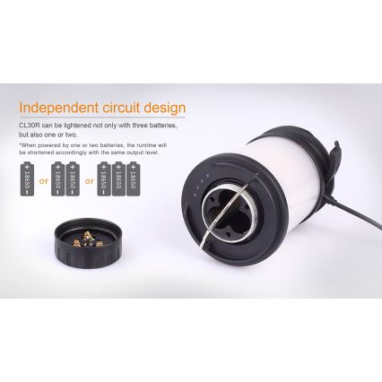Fenix CL30R - Світлодіодна портативна акумуляторна лампа LED/USB/6xCR123A IPX7 650 лм 300 год. 2600 mAh